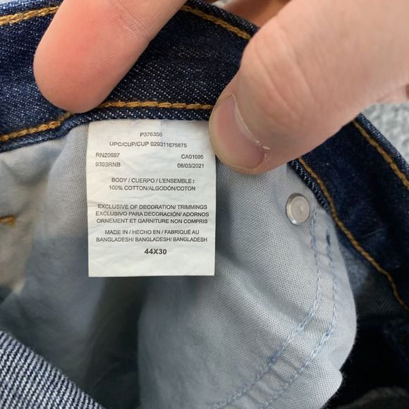 S Dickies Jeans Mens 44x30 Blue Denim 5 Pocket Work Regular Fit Straight Leg NWT - Picture 9 of 9